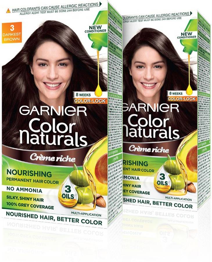 Garnier Naturals Creme , 3 Darkest Brown