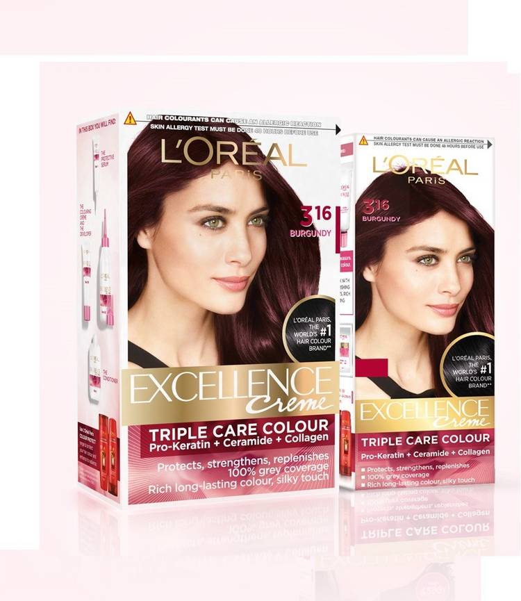L'Oreal Paris Excellence Creme , 3.16 Burgundy