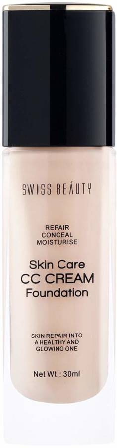 SWISS BEAUTY Foundation (Skin Care CC Cream) White Ivory Foundation Price in India