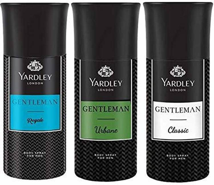 Yardley London Gentleman Classic,Gentleman Urbane,Gentleman Royale Deodorant Spray - For Men
