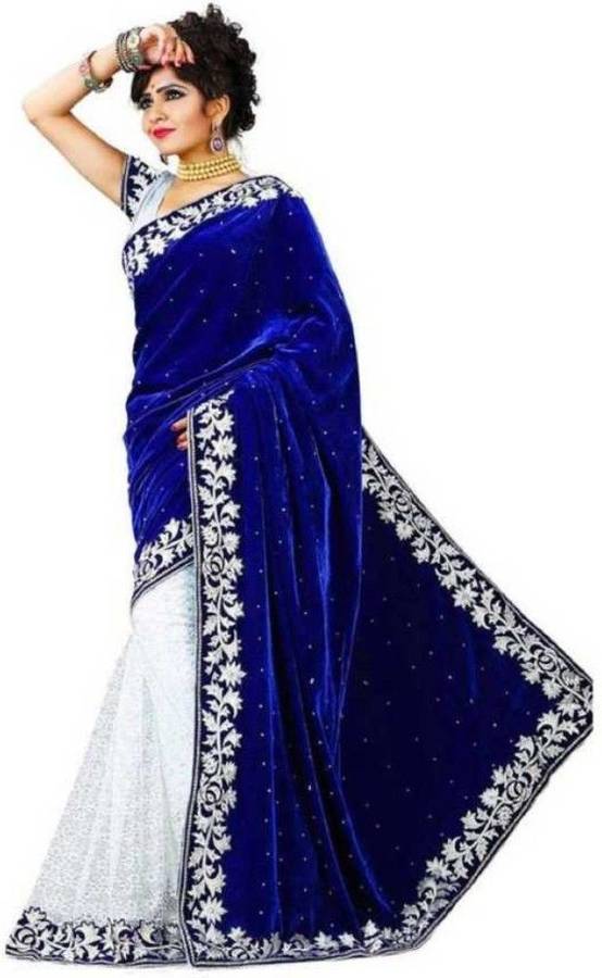 Self Design Fashion Velvet Saree