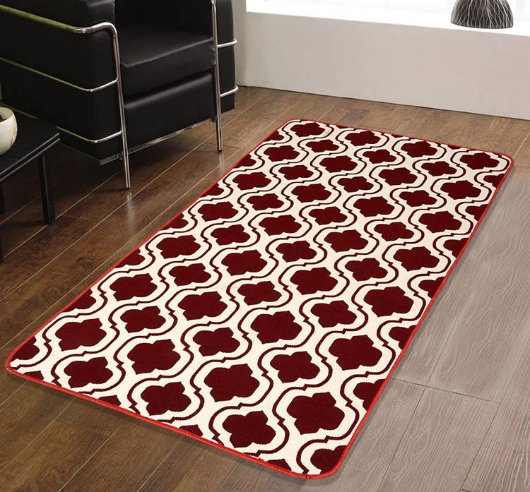 Saral Home Maroon Cotton Area Rug