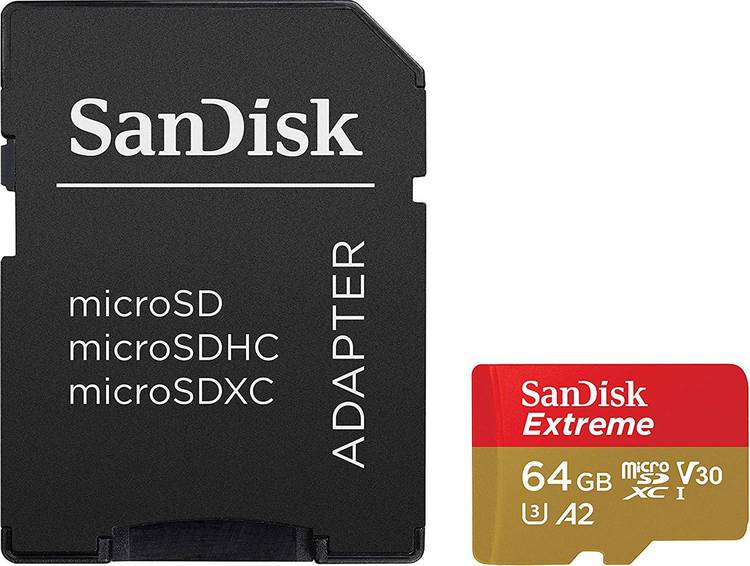 SanDisk Extreme 64 MicroSDXC UHS Class 3 160 Mbps  Memory Card