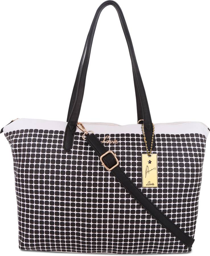 Women White, Black Tote