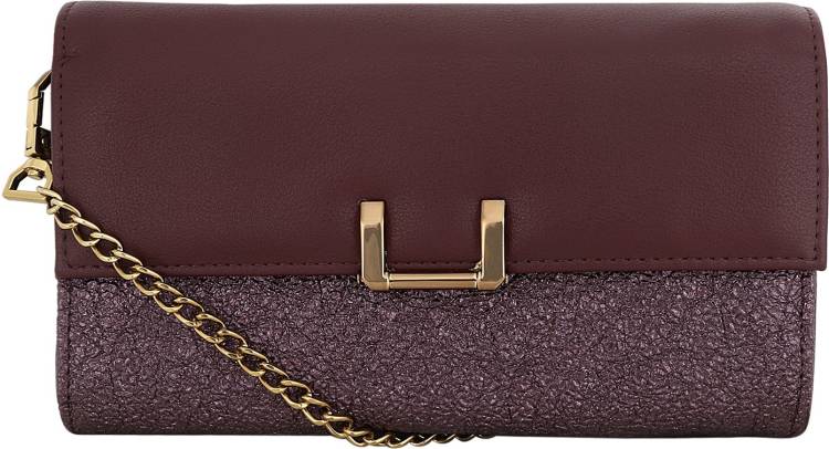 Brown, Purple Women Sling Bag