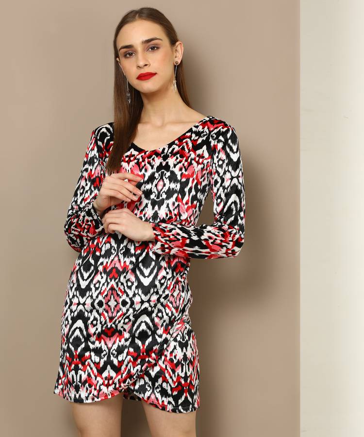 Women Sheath Multicolor Dress