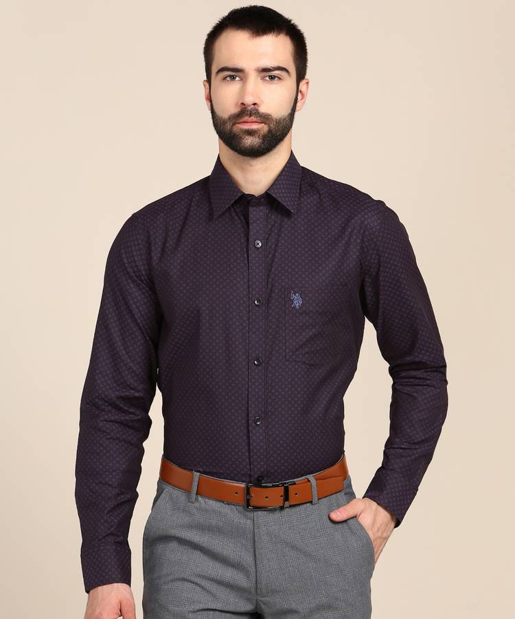 Men Printed Formal Button Down Shirt