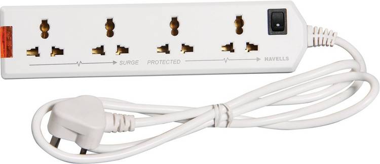 Havells 6A Four-Way Extension Board 4  Socket Extension Boards