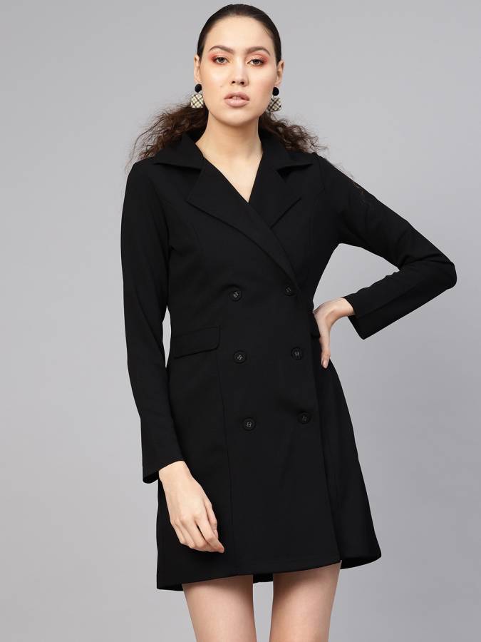 Women A-line Black Dress Price in India