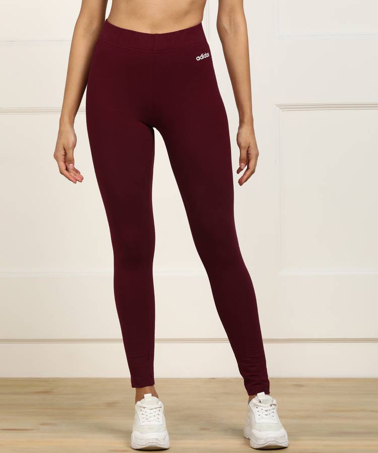 Solid Women Maroon Tights