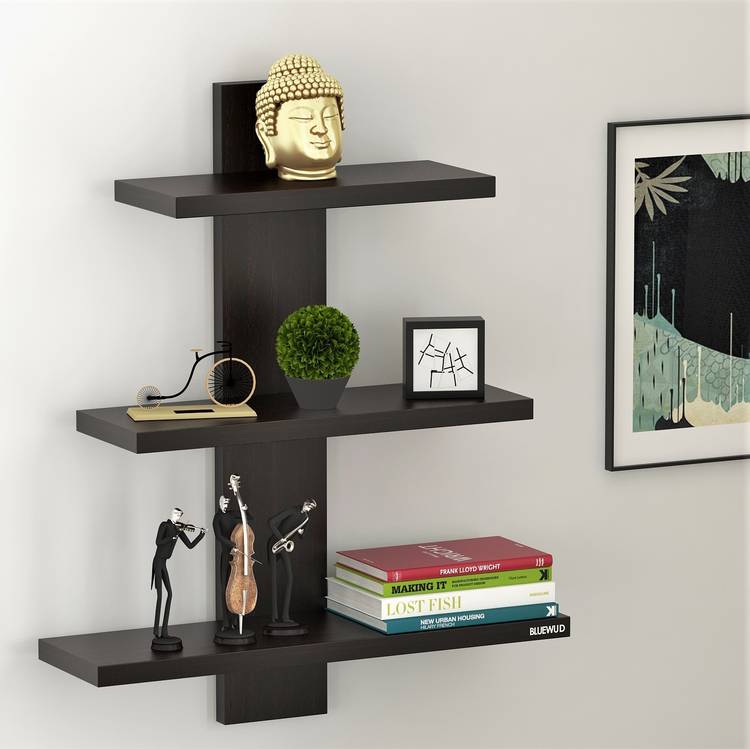 BLUEWUD Phelix Engineered Wood Open Book Shelf