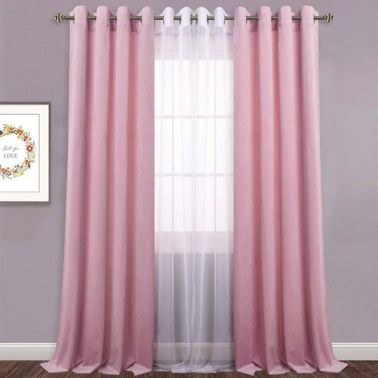 Angel Mommy 213.36 cm (7 ft) Velvet Door Curtain (Pack Of 2)