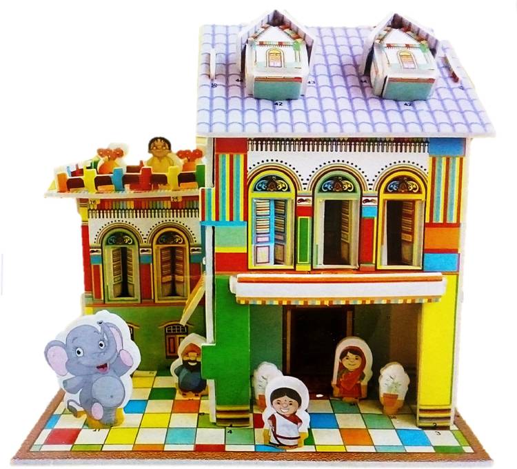 The Cottage 3D House Building Puzzle, South Indian Village