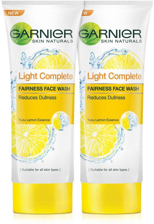 Garnier Skin Naturals, Light Complete Facewash (Pack of 2), 100g each Price in India