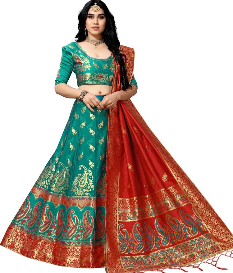 Paisley Semi Stitched Lehenga Choli