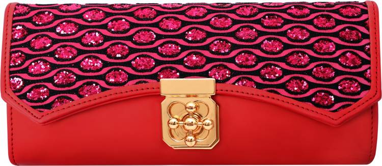 Casual, Party, Formal, Sports Red  Clutch Price in India