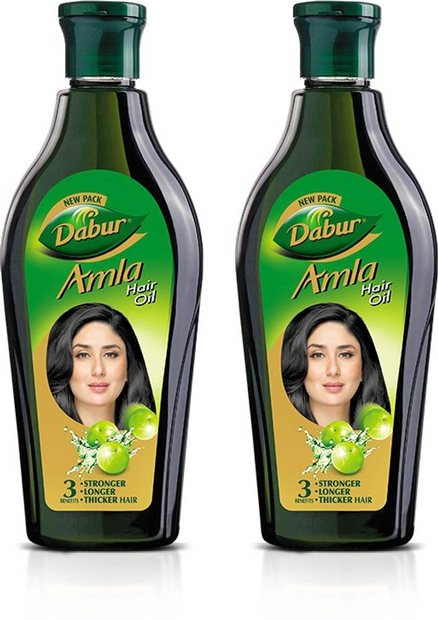 Dabur Amla Hair Oil for Long, Healthy and Strong Hair, 450 ml (Pack of 2) Hair Oil