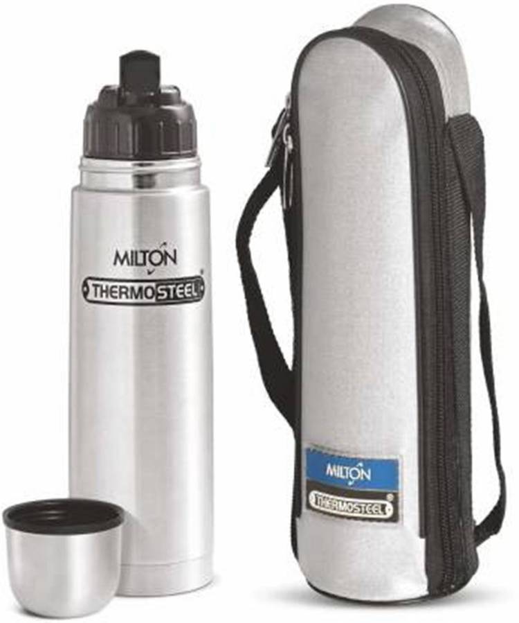 Milton Thermosteel Flip Lid 1000 ML Flask (24hrs Hot & 24hrs Cold) 1000 ml Flask 1000 ml Bottle