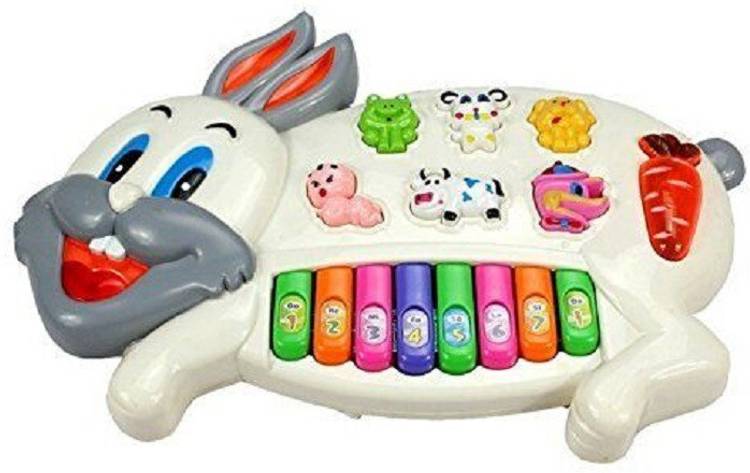 Mahi Zone Rabbit Musical Piano Toy with Flashing Light, Sound RP_19