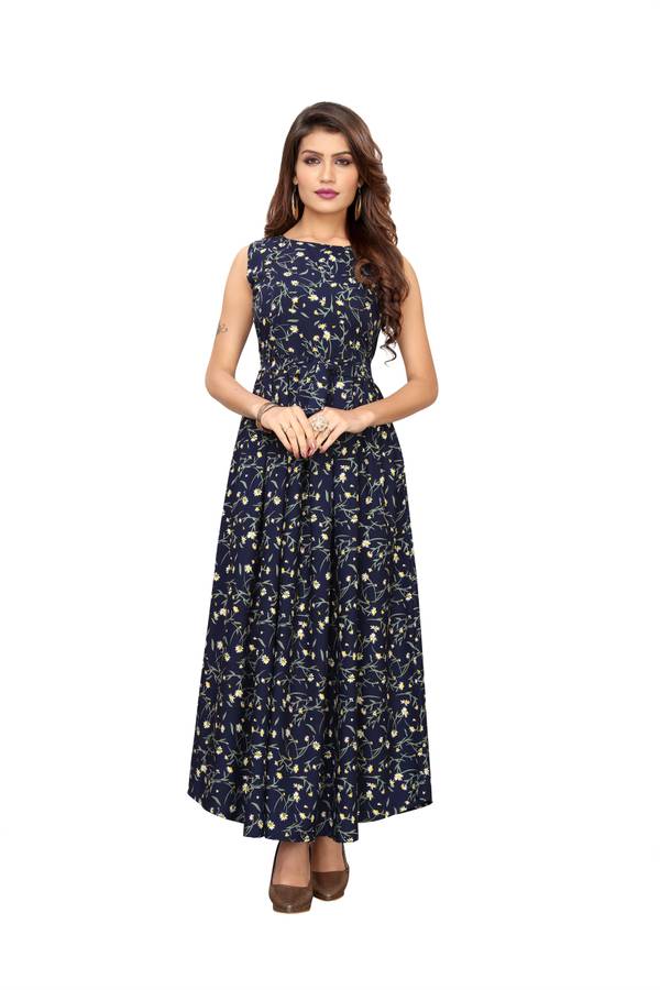 Women Maxi Dark Blue Dress