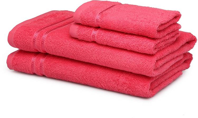 SPACES Cotton 375 GSM Bath, Hand Towel Set