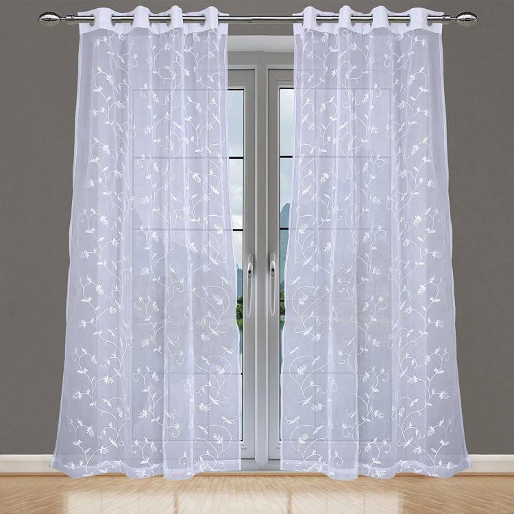 JVIN FAB 213.36 cm (7 ft) Polyester Door Curtain (Pack Of 2)