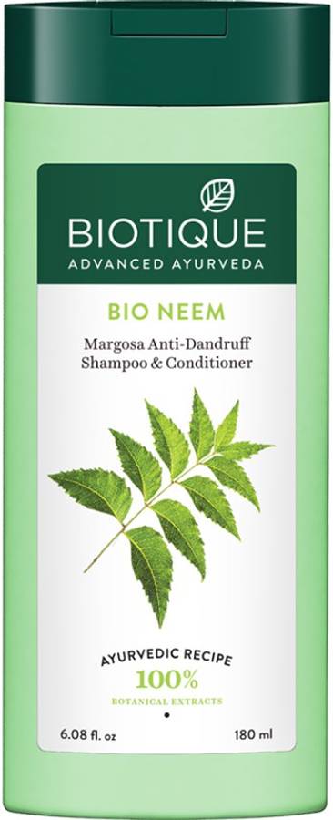 BIOTIQUE Bio Neem Margosa Anti - Dandruff Shampoo & Conditioner 180ml Price in India