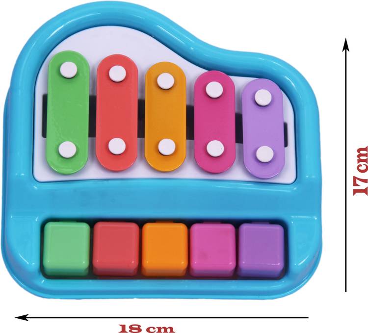 Tenmar Xylophone 2-in-1 Premium Piano 5 Key Scale Musical Toy For Kids - 418