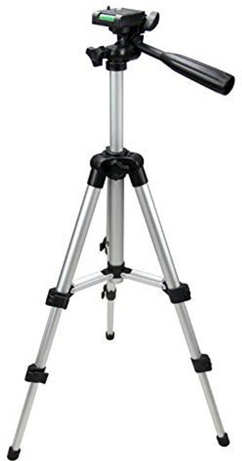 brandes Tripod 3110 Stand Mobile Phone Mini Portable Aluminum Tripod with Mobile Phone holder Tripod (Silver, Black, Supports Up to 1500 g) Tripod