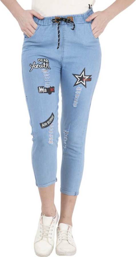 Jogger Fit Women Blue Jeans