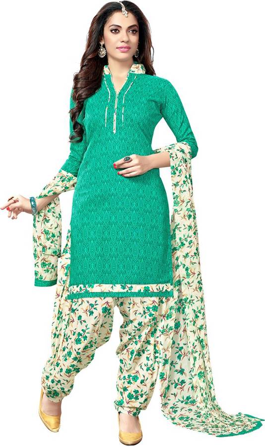 Saara Cotton Blend Printed Salwar Suit Material