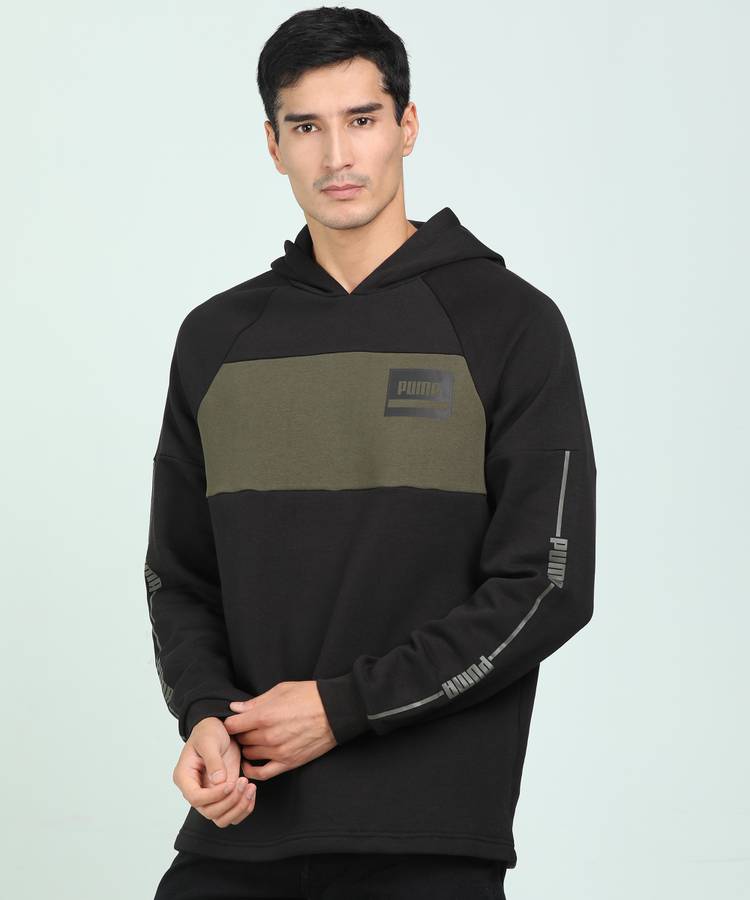 Full Sleeve Color Block Men Sweatshirt