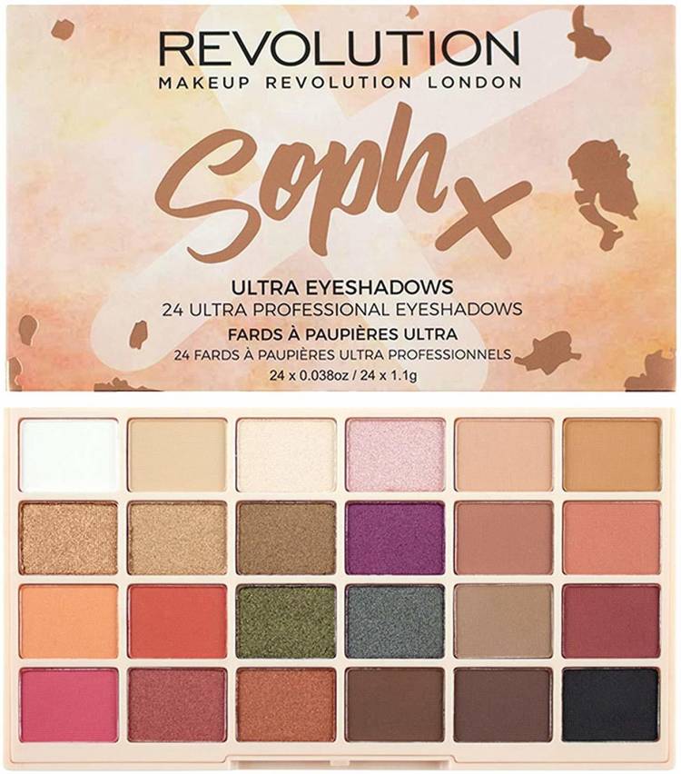 REVOLUTION Makeup Sophx Ultra 24 Eyeshadow Palette with L. A GIRL CON 28.5 g Price in India