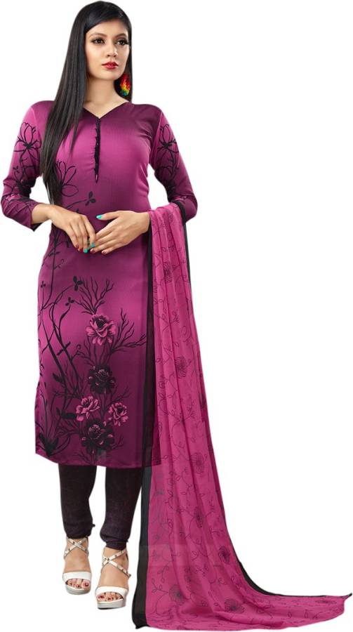 Saara Synthetic Printed, Floral Print Salwar Suit Material