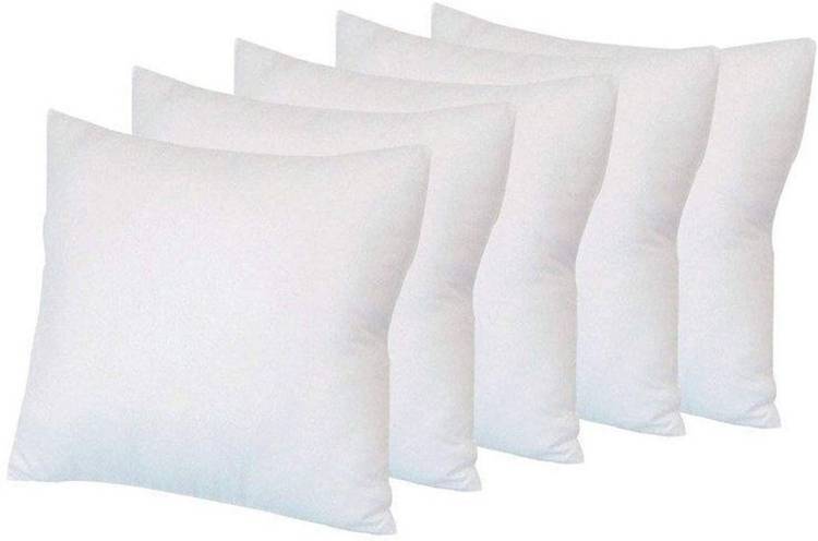 HOME ATTIRE Microfibre Solid Cushion Pack of 5