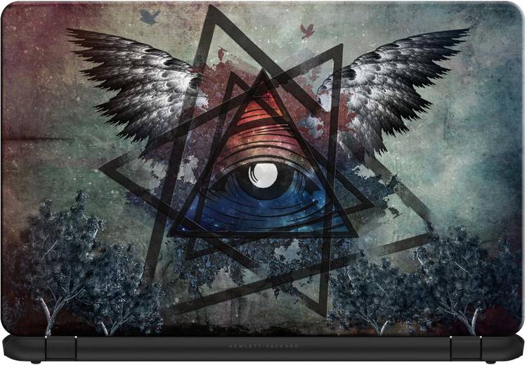 doodad Illuminaty eye Premium Vinyl Laptop Decal 15.6