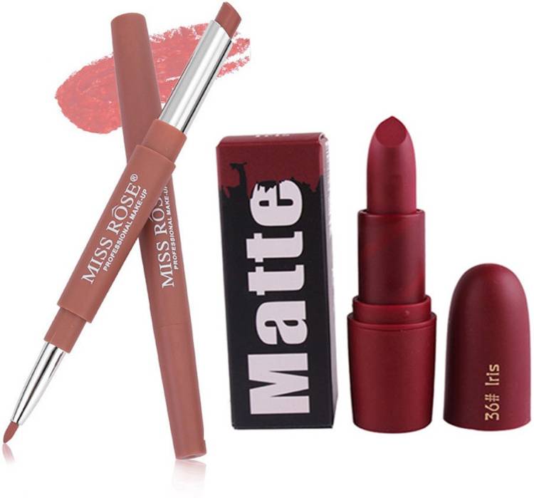 MISS ROSE Combo Of Two Matte Lipstick Price in India