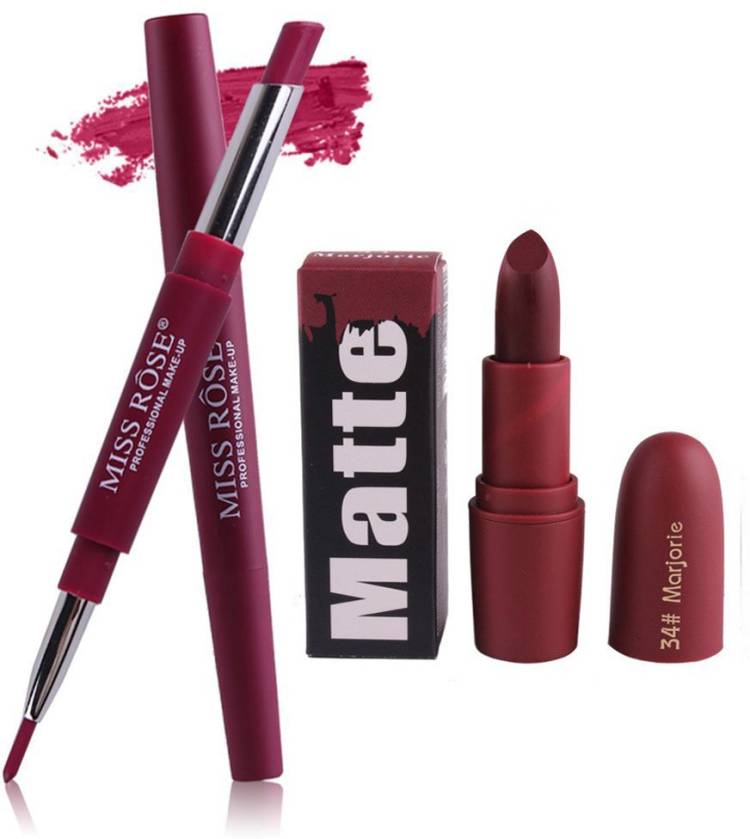 MISS ROSE Combo 2 Matte Lipstick Price in India