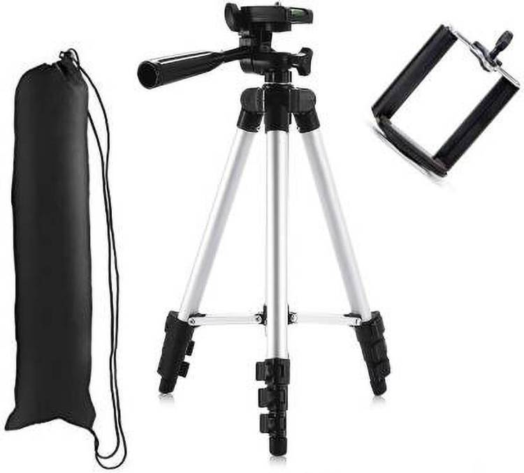 JBNN High Quality Portable Professional Foldable Camera Tripod 3110 tripod Holder Stand with Mobile Clip Holder 360 Degree Head Tripod Adjustable Camera Stand & Quick Release Plate for Video Cameras and Mobile Holder Compatible with All Smartphones Best 
