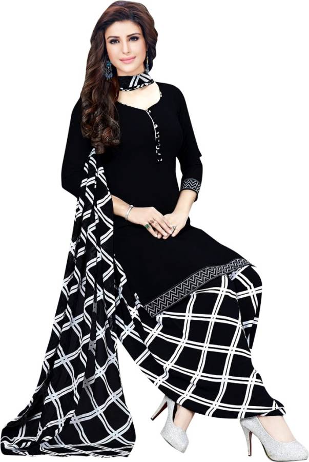 Swaron Crepe Solid Kurta & Patiyala Material