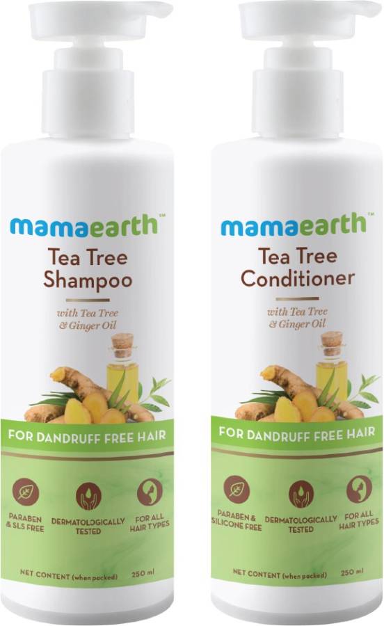 MamaEarth "Tea Tree Anti Dandruff Hair Kit Tea Tree Shampoo, 250ml and Tea Tree Conditioner, 250ml" Price in India