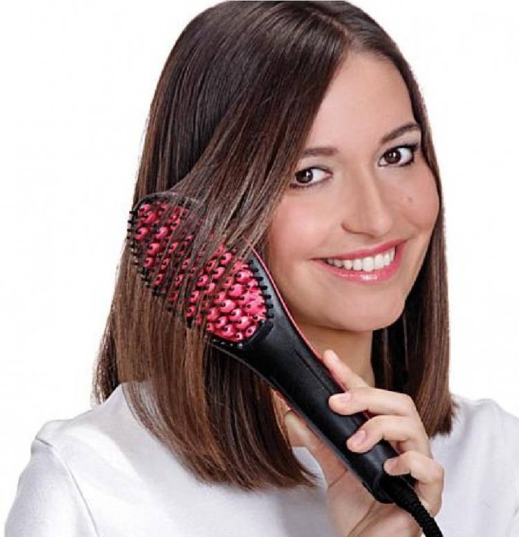 Rexmon Simply Ceramic Brush with LCD Display Straightener Straight Ceramic Brush RM017 Hair Straightener Price in India