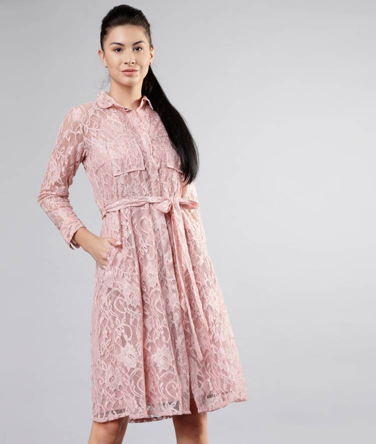 Women Shirt Pink Dress Price in India