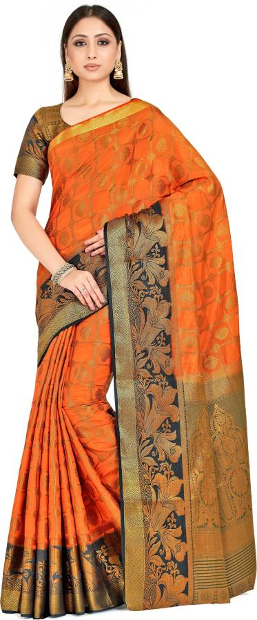 Woven Kanjivaram Art Silk Saree