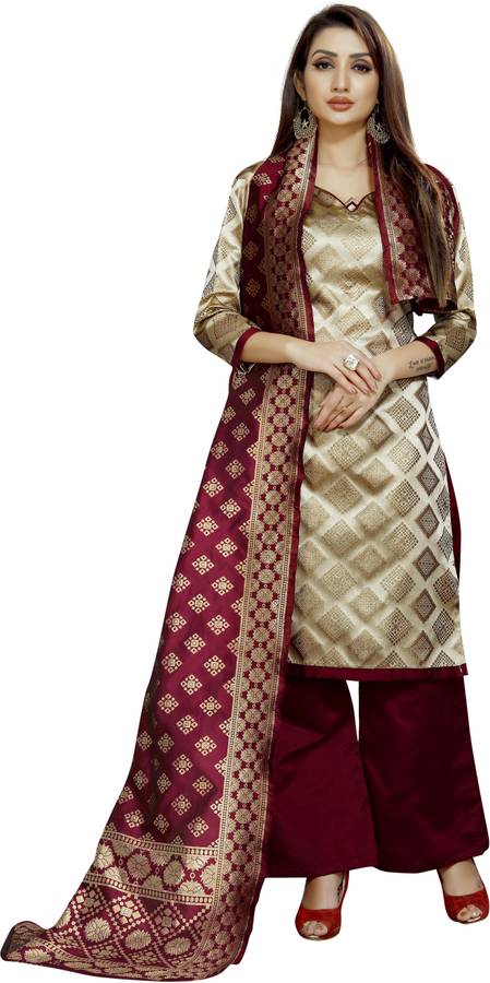 Brasso Self Design Kurta & Palazzo Material