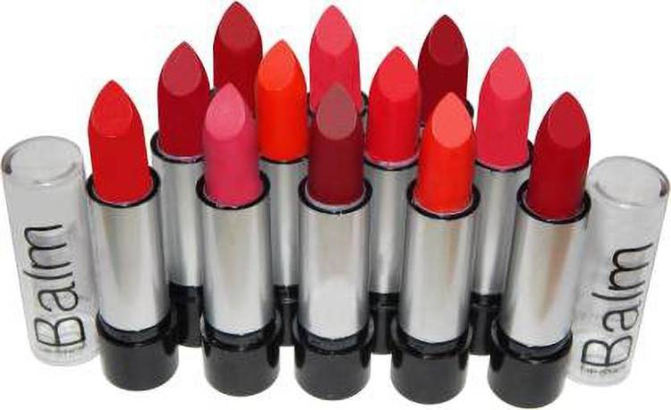 Miss Hot Balm super matte lipstick combo pack of 12 Price in India