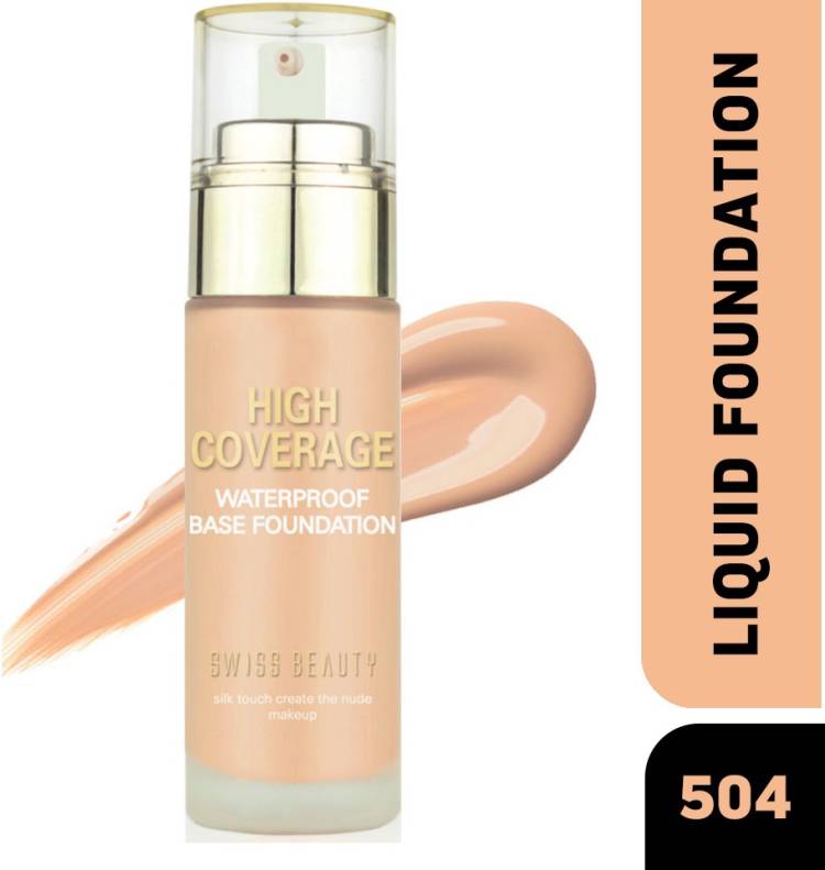 SWISS BEAUTY HIGH COVERAGE WATERPROOF FOUNDATION SB-05 (Shade-04) Foundation Price in India