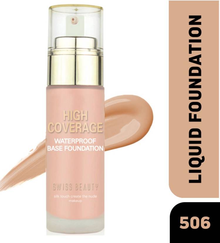 SWISS BEAUTY HIGH COVERAGE WATERPROOF FOUNDATION SB-501-06 Foundation Price in India