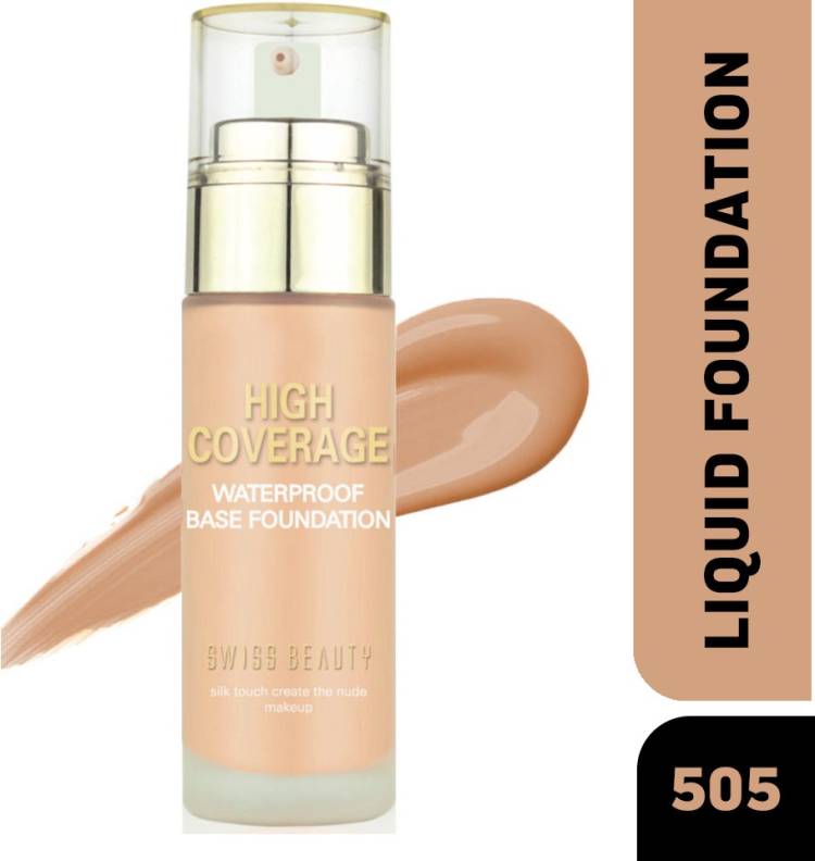SWISS BEAUTY HIGH COVERAGE WATERPROOF FOUNDATION SB-501-05 Foundation Price in India