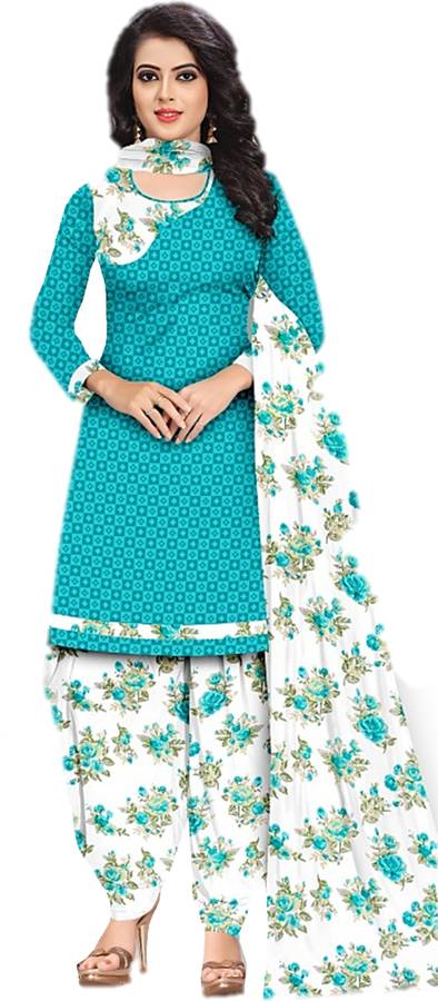 Crepe Printed, Checkered Salwar Suit Material